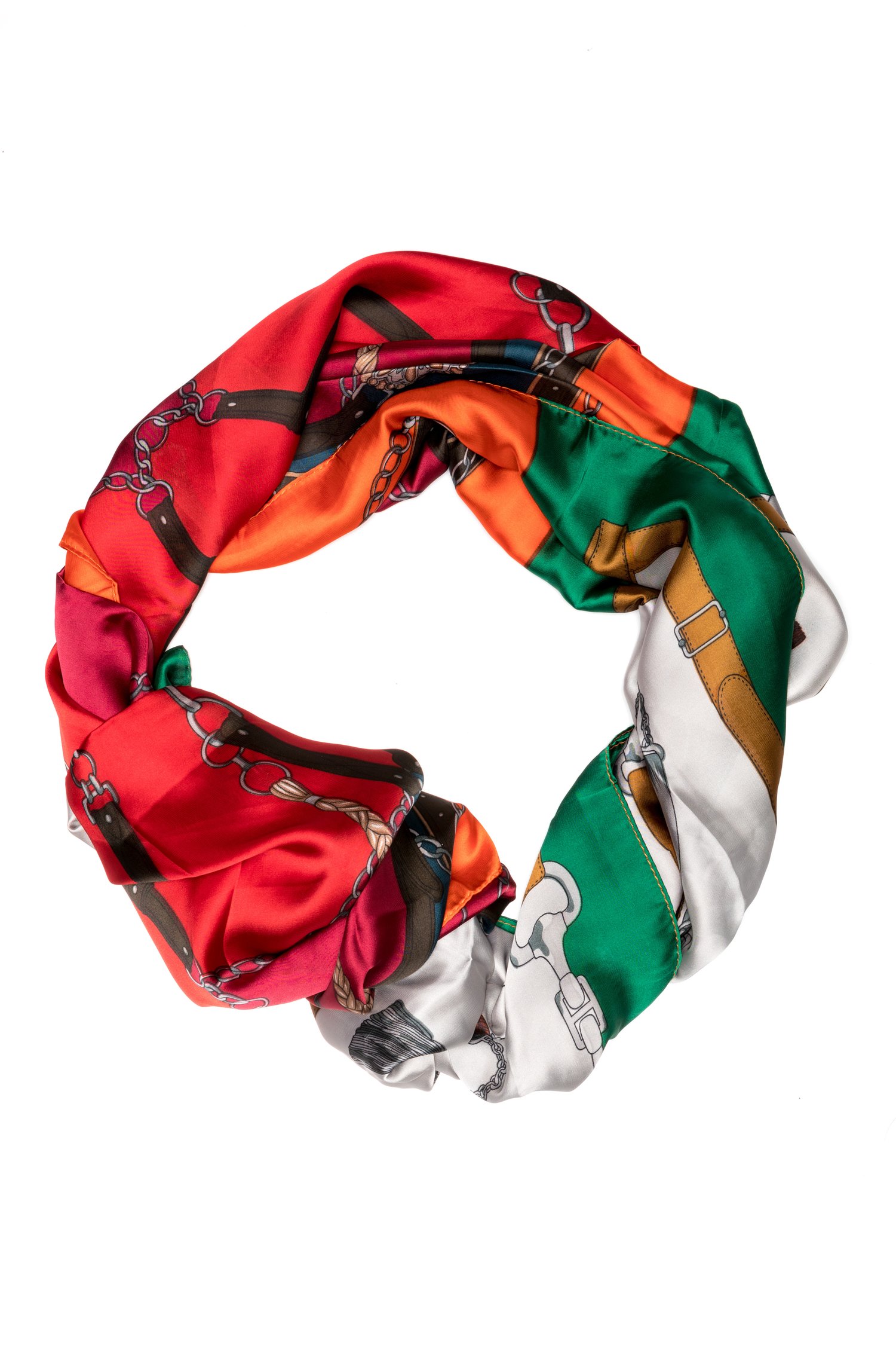 Esarfa colorata cu detalii fashion