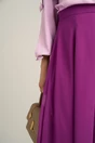 Fusta DY Fashion midi vaporoasa din voal mov