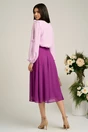 Fusta DY Fashion midi vaporoasa din voal mov