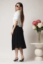 Fusta DY Fashion neagra midi vaporoasa din voal