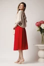 Fusta DY Fashion rosie midi vaporoasa din voal