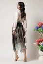 Fusta midi smart-casual din satin gri cu animal print, 2, dyfashion.ro