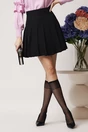 Fusta scurta office din stofa neagra cu pliuri