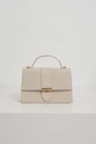 Geanta office din piele ecologica ivory cu maner rotund