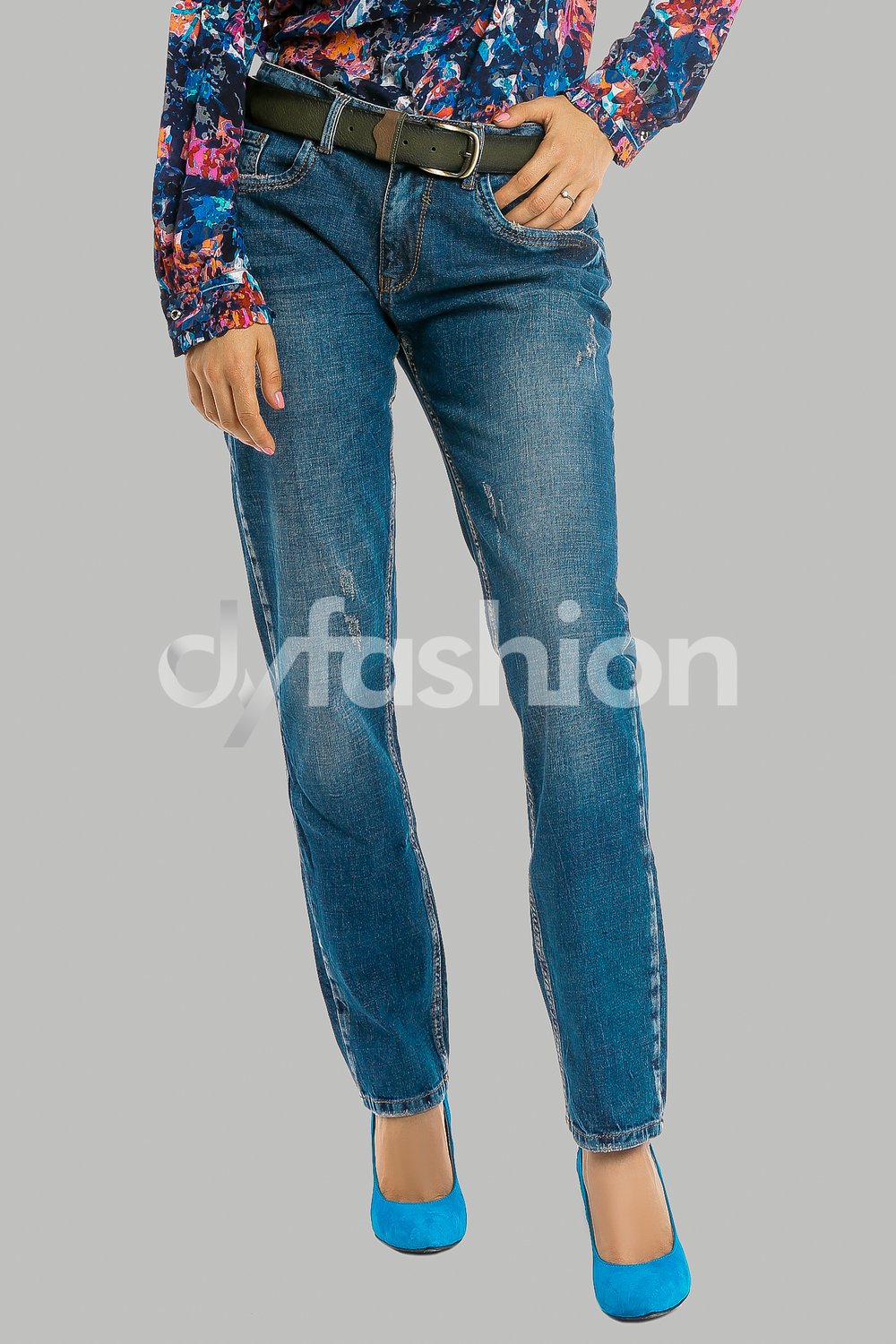 Jeans Asiza Albastri Casual de Zi