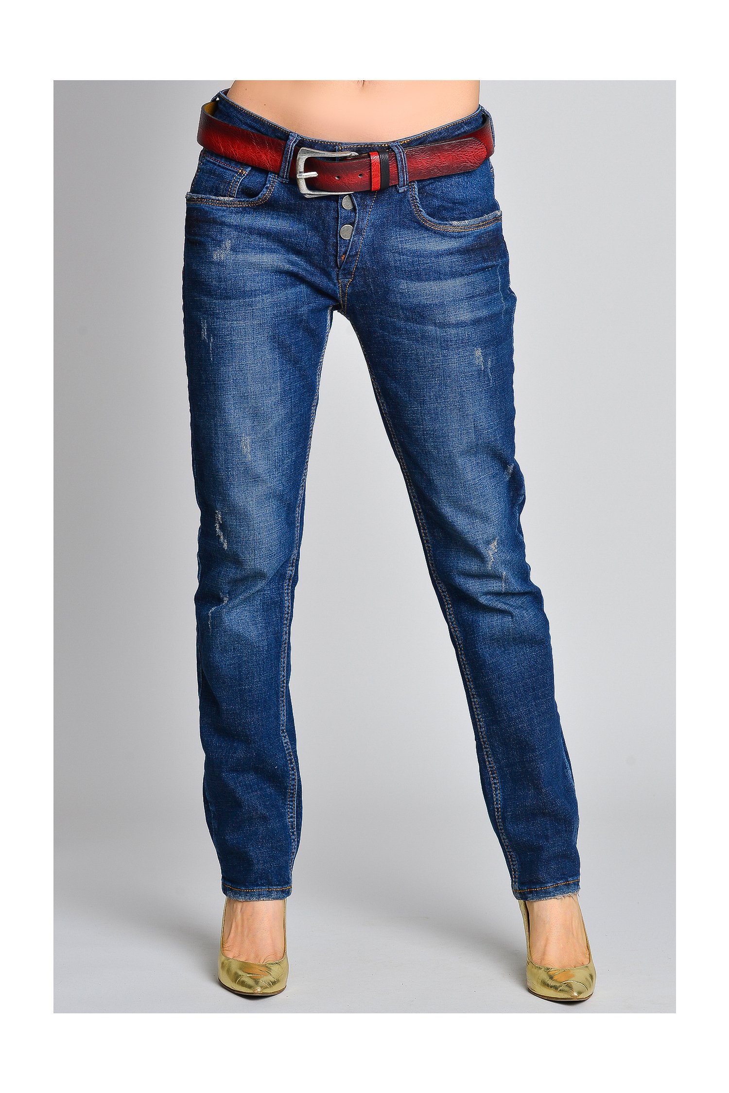 Jeans Meryl bleumarin croi lejer casual