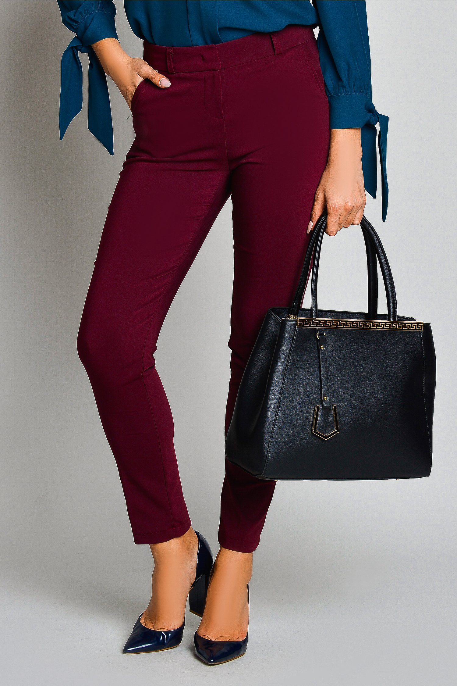 Pantalon Bonnie Bordo Office Eleganti