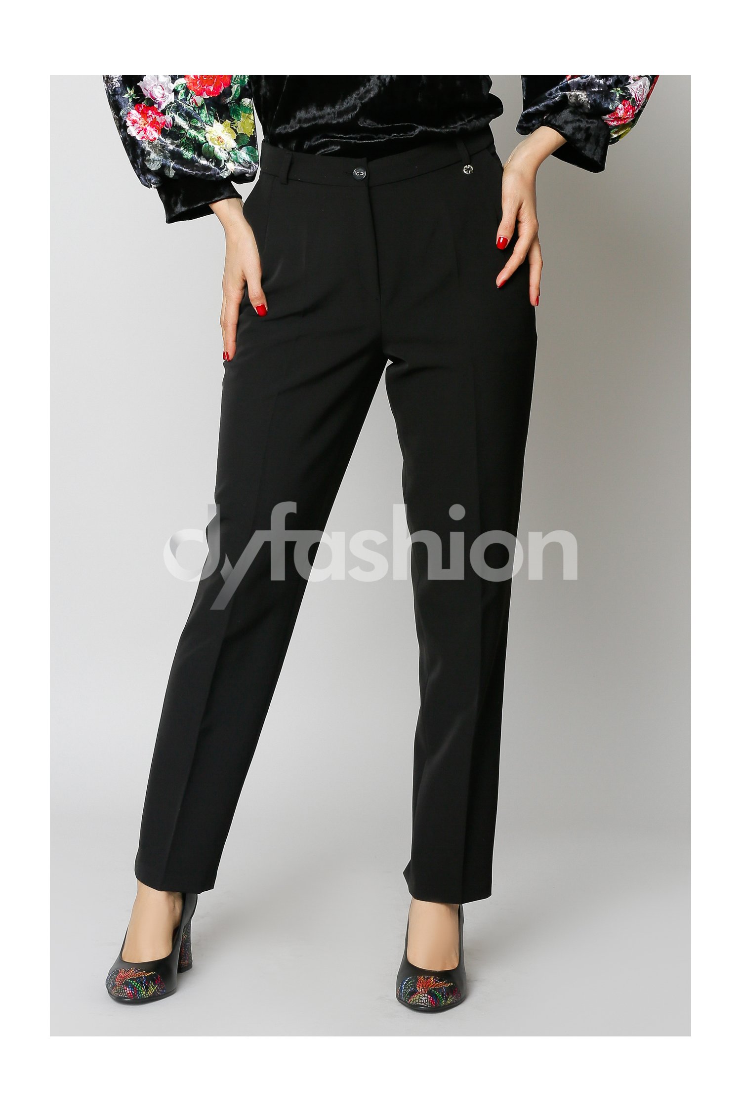 Pantalon Office Negru Din Stofa