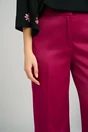Pantaloni DY Fashion eleganti din fucsia magenta cu croi evazat