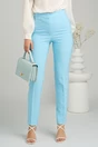 Pantaloni LaDonna office din stofa bleu cu croi conic