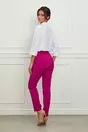 Pantaloni LaDonna fucsia cu nasturi in talie