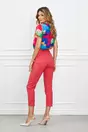 Pantaloni Lara corai cu buzunare