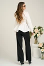 Pantaloni Moze office din stofa negri cu croi lejer