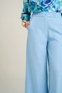 Pantaloni office din stofa bleu evazati