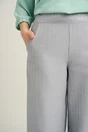 Pantaloni smart-casual din viscoza gri cu paiete