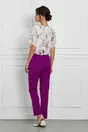 Pantaloni Vera violet cu dunga
