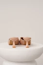 Pantofi eleganti din piele ecologica bej decupati la spate