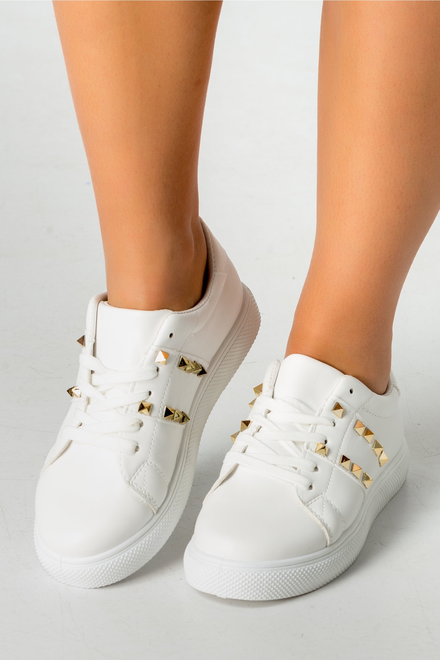 Pantofi sport Hond albi cu tinte
