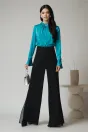 Pantaloni eleganti din voal negri cu dublura si crepeuri, 3, dyfashion.ro
