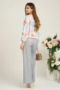 Pantaloni smart-casual din viscoza gri cu paiete, 2, dyfashion.ro