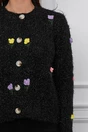 Pulover Vera neagra cu flori colorate
