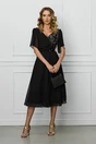 Rochie Viada neagra cu margele pe bust