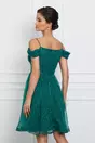 Rochie Adelina verde cu glitter