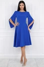 Rochie albastra cu maneci evazate