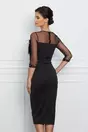 Rochie Anemona neagra cu fulgi si perlute