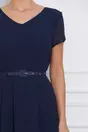 Rochie Aria bleumarin cu sclipici si curea in talie