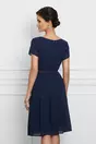 Rochie Aria bleumarin cu sclipici si curea in talie
