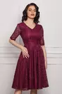Rochie Bella bordo clos din dantela