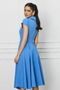 Rochie bleu cu catarama stralucitoare in talie