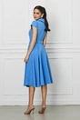 Rochie bleu cu catarama stralucitoare in talie
