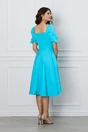 Rochie bleu cu elastic la umeri