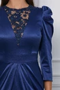 Rochie Dy Fashion bleumarin cu dantela la bust