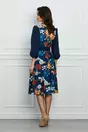Rochie Dy Fashion bleumarin cu imprimeu floral tip sarafan