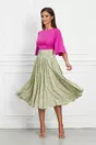 Rochie Dy Fashion cu imprimeu floral si bust fucsia