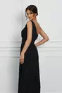 Rochie Dy Fashion lunga neagra cu un umar gol