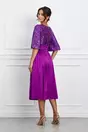 Rochie Dy Fashion magenta cu paiete la bust