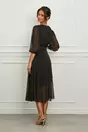 Rochie Dy Fashion neagra cu accesorii stralucitoare pe umeri