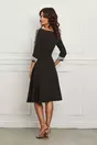 Rochie Dy Fashion neagra cu dantela si perlute