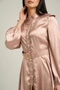 Rochie Dy Fashion roz cu buline si curea in talie, 3, dyfashion.ro