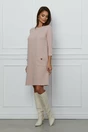 Rochie Dy Fashion roz cu buzunare