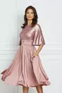 Rochie Dy Fashion roz cu paiete la bust