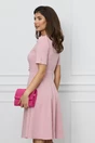 Rochie Dy Fashion roz cu volanase pe bust