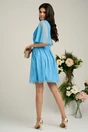 Rochie Dy Fashion scurta bleu de ocazie din tull fin
