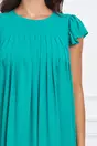 Rochie Dy Fashion turcoaz scurta din voal
