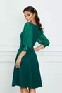 Rochie Dy Fashion verde cu maneci din voal si mansete din paiete