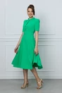 Rochie DY Fashion verde cu nasturi la bust si curea in talie